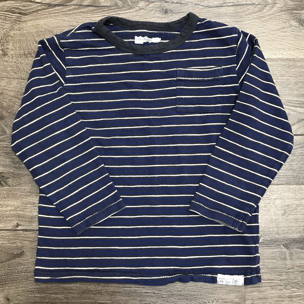 BabyGap | Blue Striped Long Sleeve Shirt